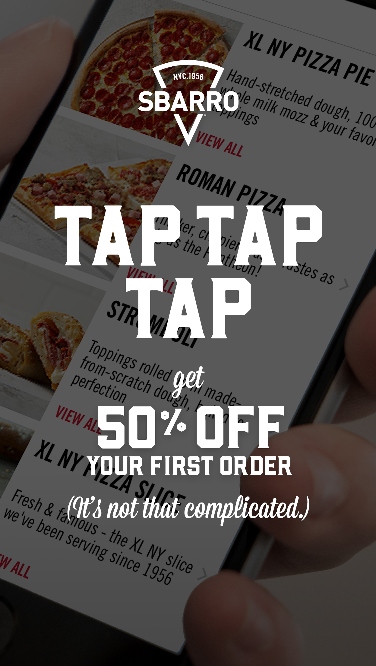 Sbarro Home of the Signature XL NY Style Pizza