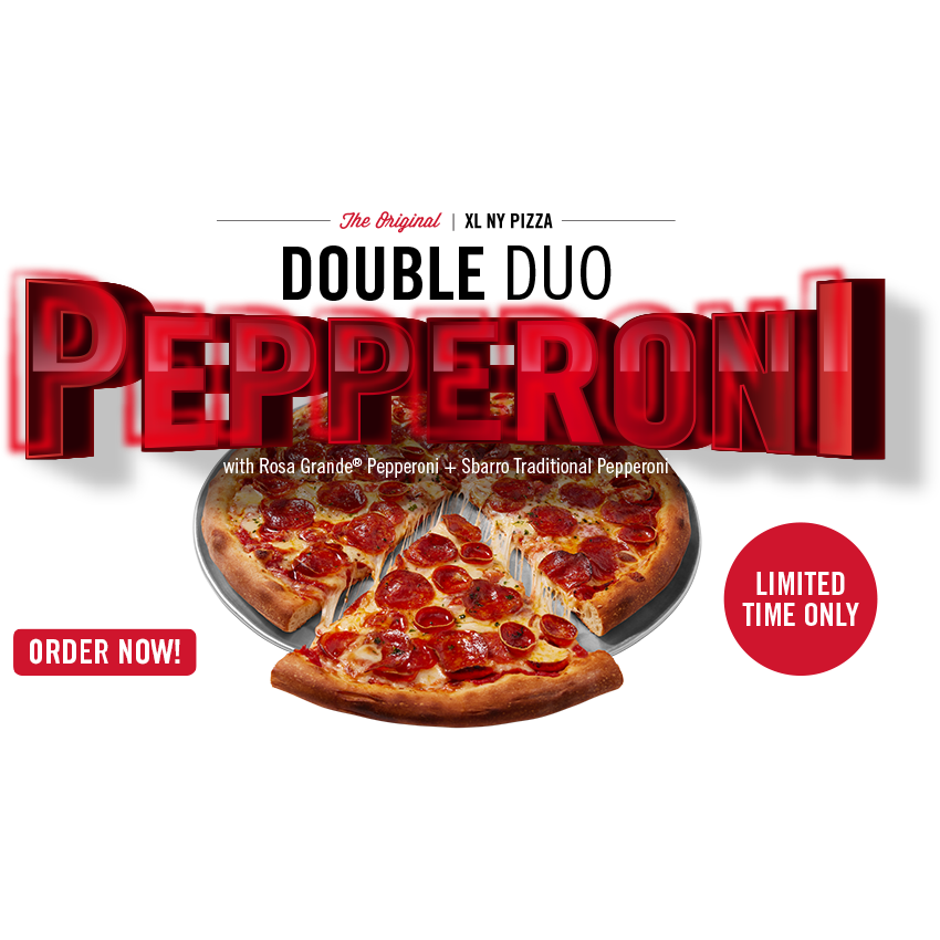 Limited Time Only! Double Duo Pepperoni Pizza!